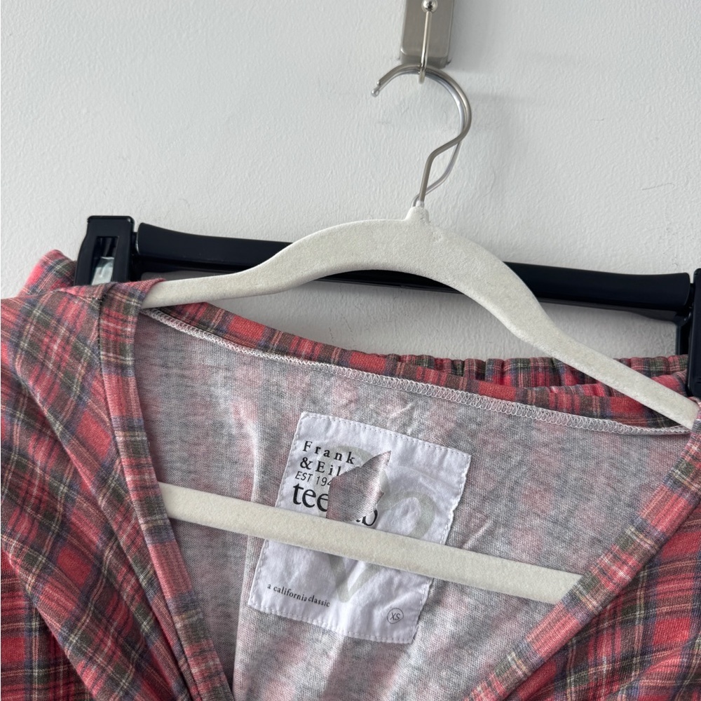 FRANK & EILEEN Tee Lab Red Plaid Long Sleeve & Pant Set XS/S - Picture 4 of 7